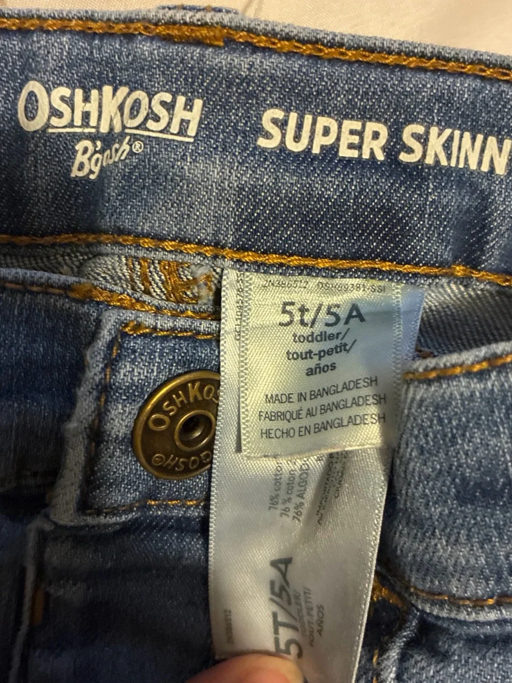 OshKosh B'gosh Girls Skinny Jeans - Medium Blue Wash